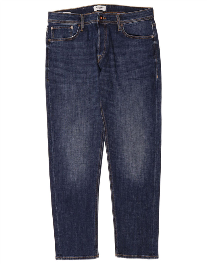 Męskie jeansy typu slim Jack & Jones W34 L32 Niebieskie bawełniane