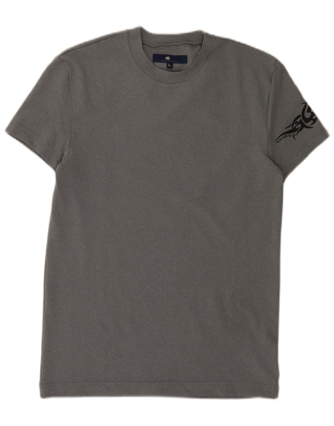 Chłopięcy T-shirt z grafiką Energie, rozmiar 13-14 lat, duży, szary poliamid