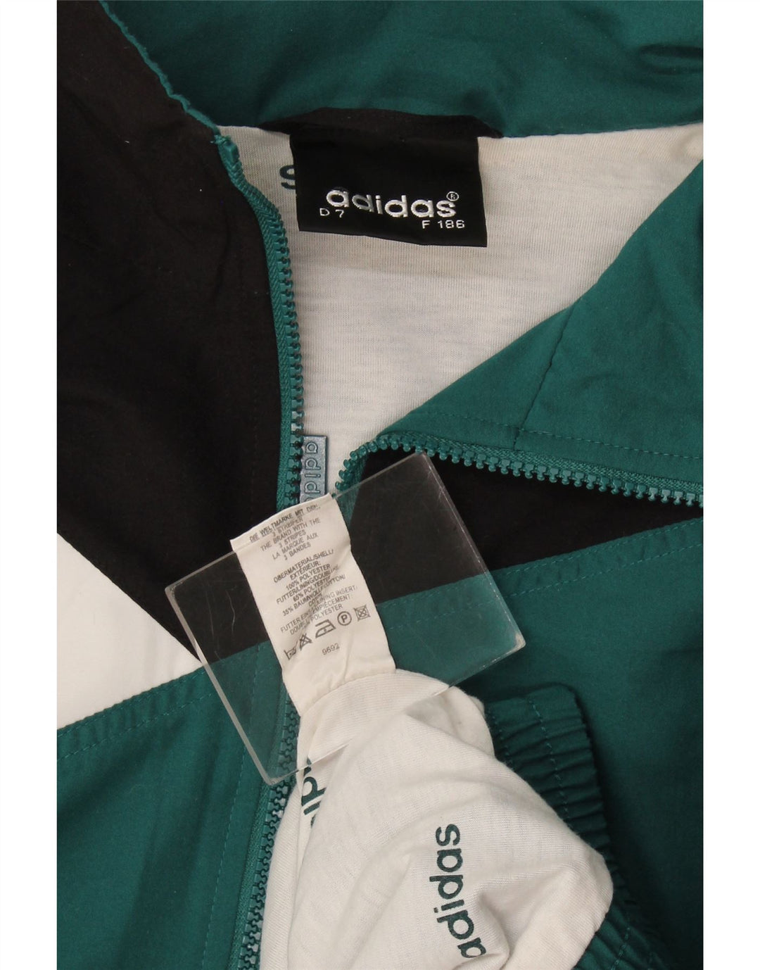 Adidas Męska bluza dresowa z grafiką XL Zielony poliester z blokami kolorów