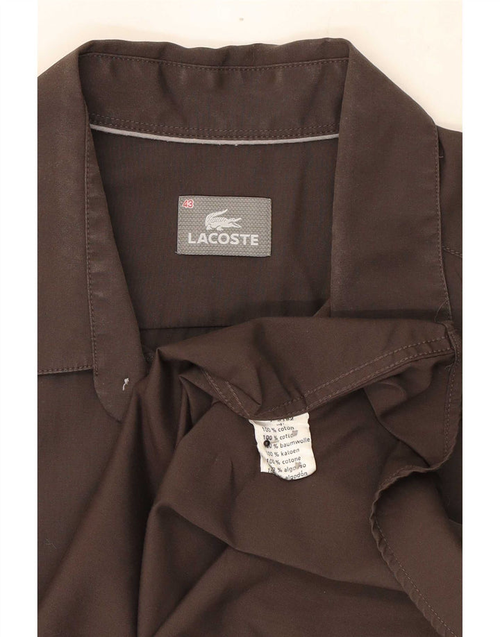 Koszula męska Lacoste rozmiar 43, duża, brązowa, bawełniana