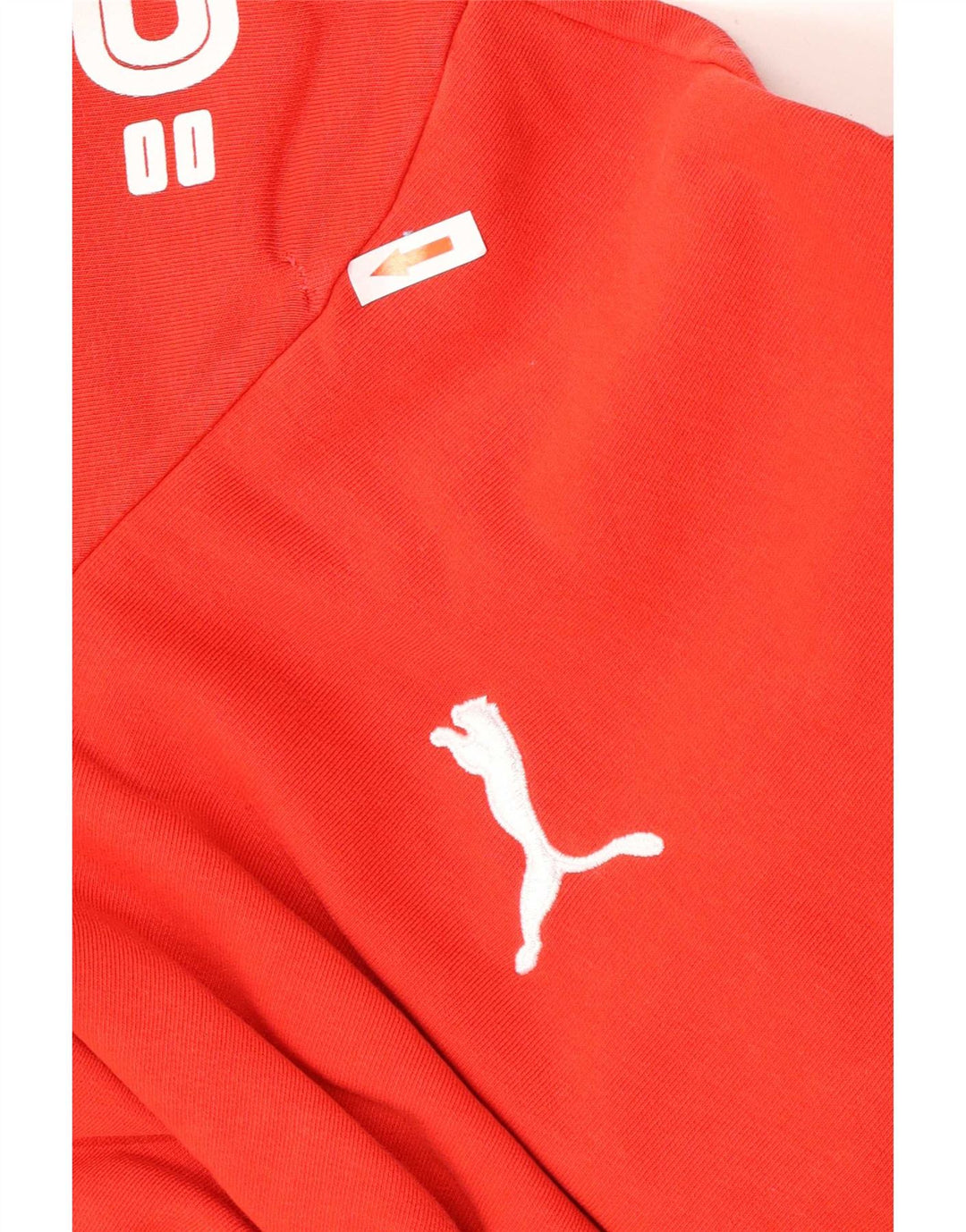 Męski sweter z kapturem Puma z grafiką, średni czerwony