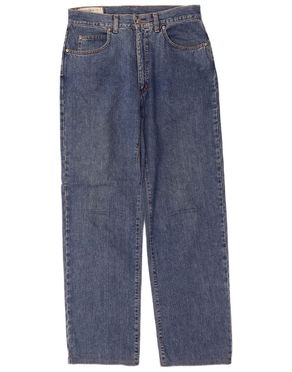 Bawełniany pasek męski zwężany do dżinsów W34 L33 niebieski