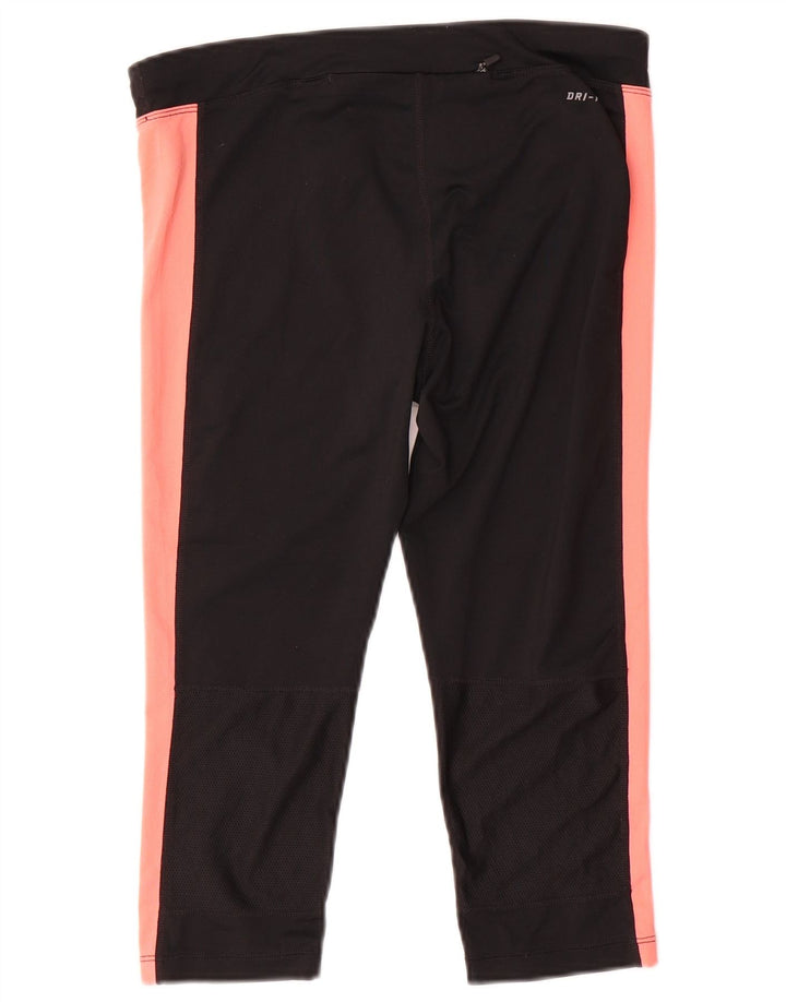 Damskie legginsy Nike Dri Fit Capri UK 14, średni czarny kolor, blok