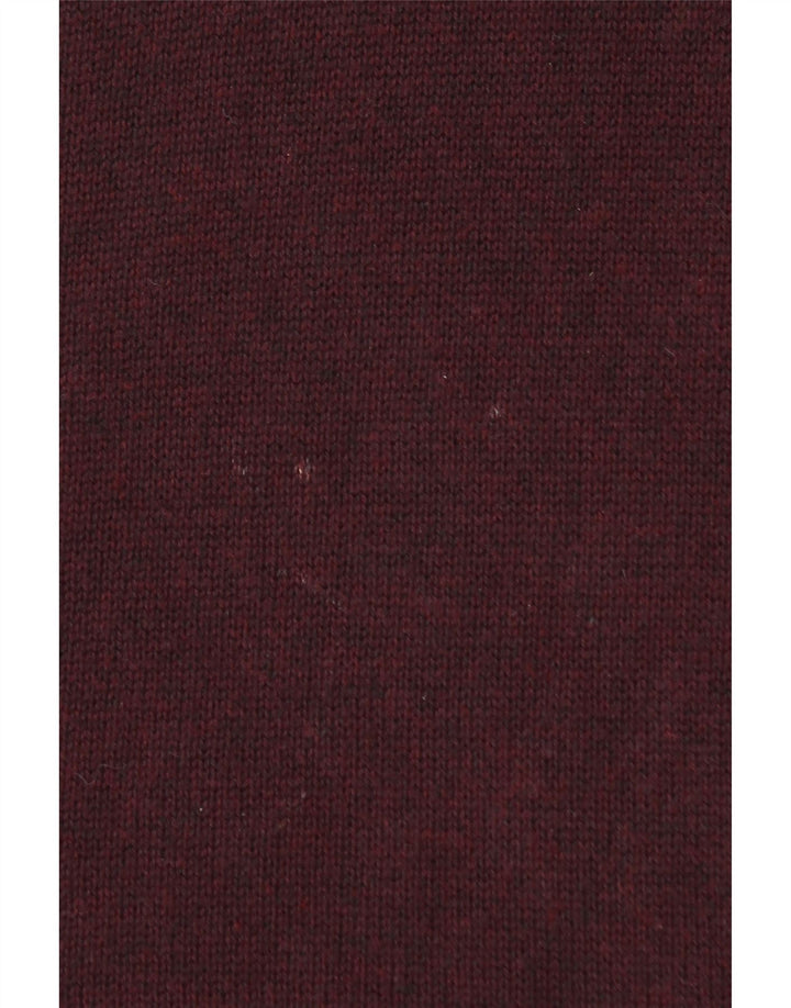 Męski sweter zapinany na zamek FAT FACE, duży, bordowy, bawełniany