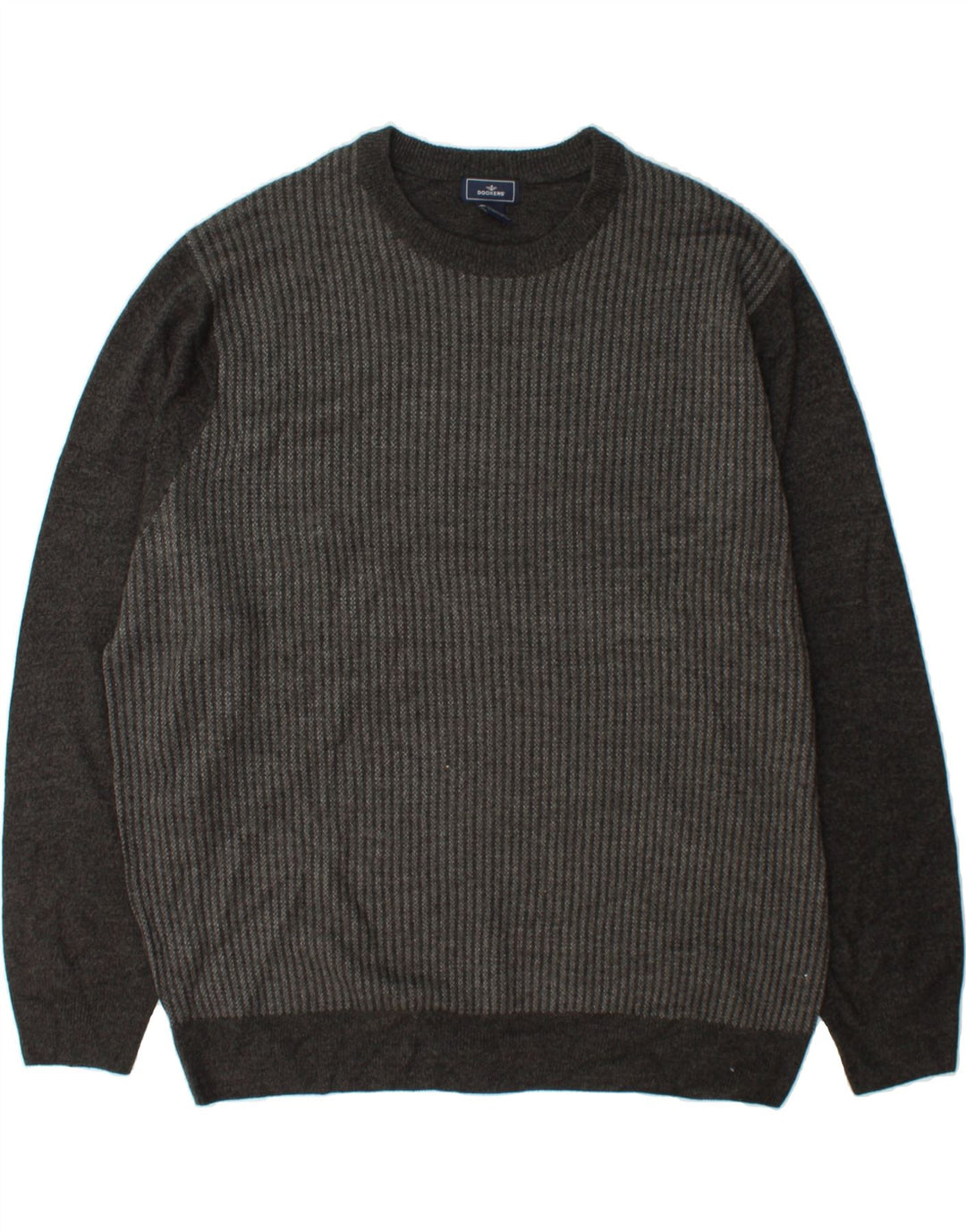 Męski sweter z okrągłym dekoltem DOCKERS 2XL, akryl w szare paski
