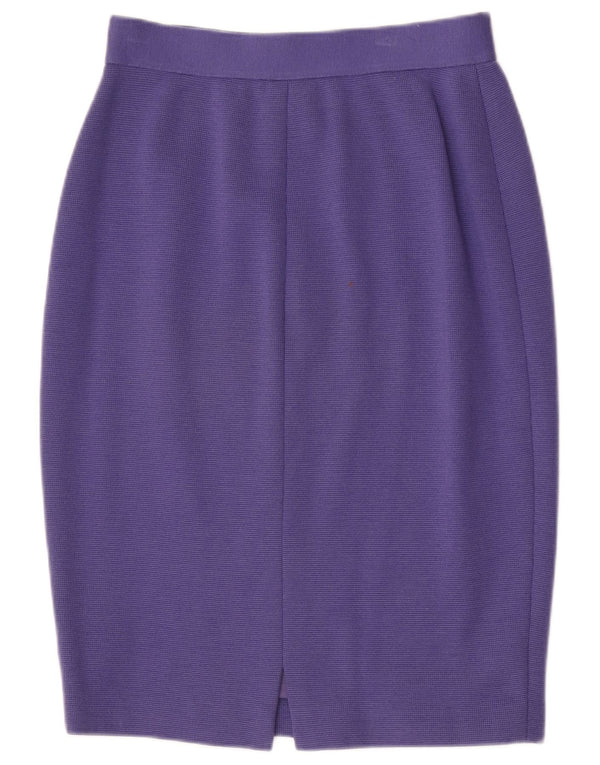 Luisa Spagnoli Womens Knit Pencil Skirt W28 Medium Purple