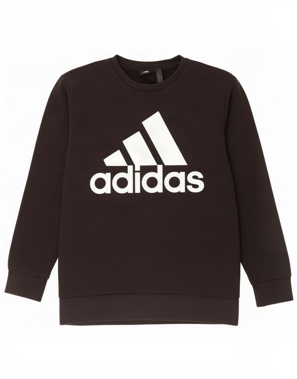 Adidas Męska bluza z grafiką, duża, czarna, bawełniana