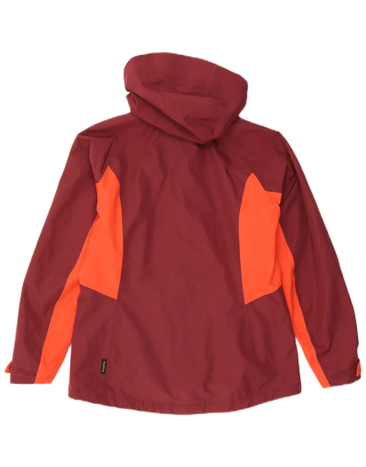 Damska kurtka przeciwdeszczowa Jack Wolfskin UK 10/12 w kolorze średniego burgunda