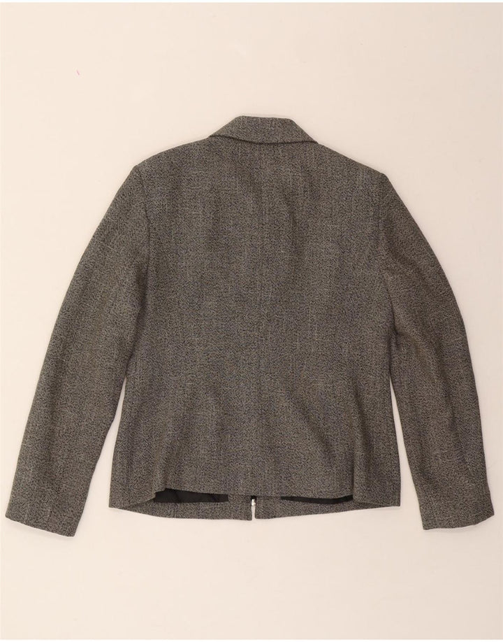 SASHA Womens Blazer Jacket UK 12 Medium Grey Polyester Vintage Sasha and Second-Hand Sasha from Messina Hembry 