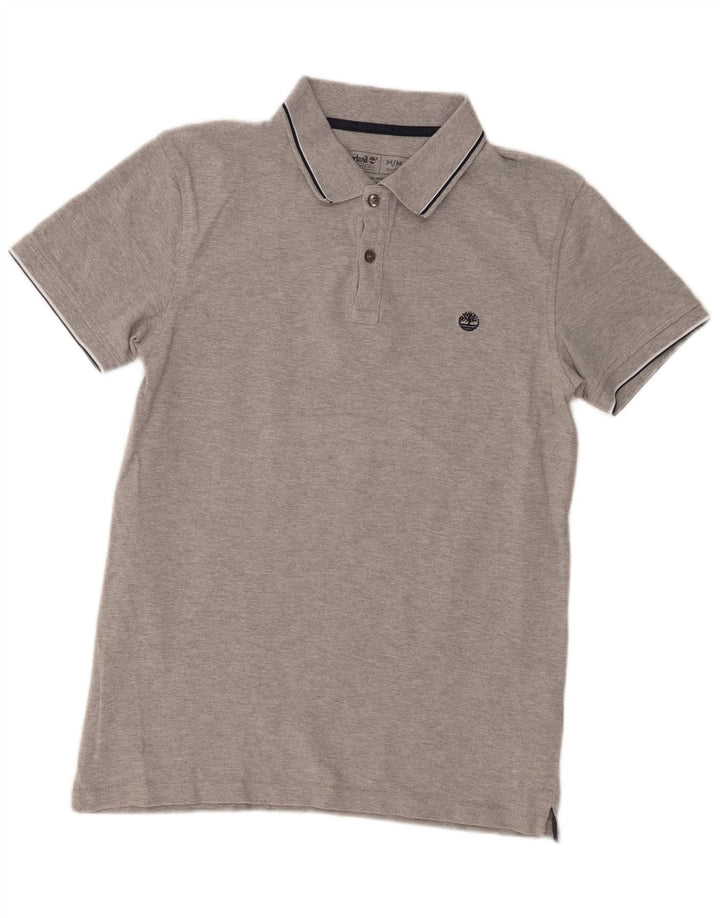 Męska koszulka polo Timberland Slim Fit, średnioszara, bawełniana