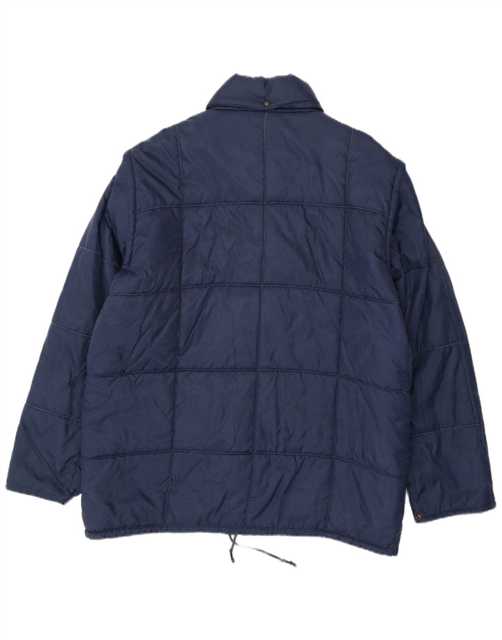 Vintage męska ocieplana kurtka UK 42 XL granatowa