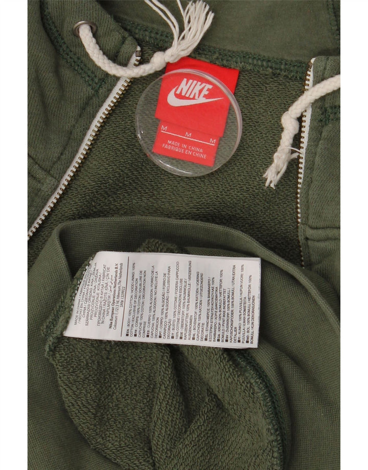 Męski sweter z kapturem i zamkiem błyskawicznym Nike, bawełna w kolorze khaki