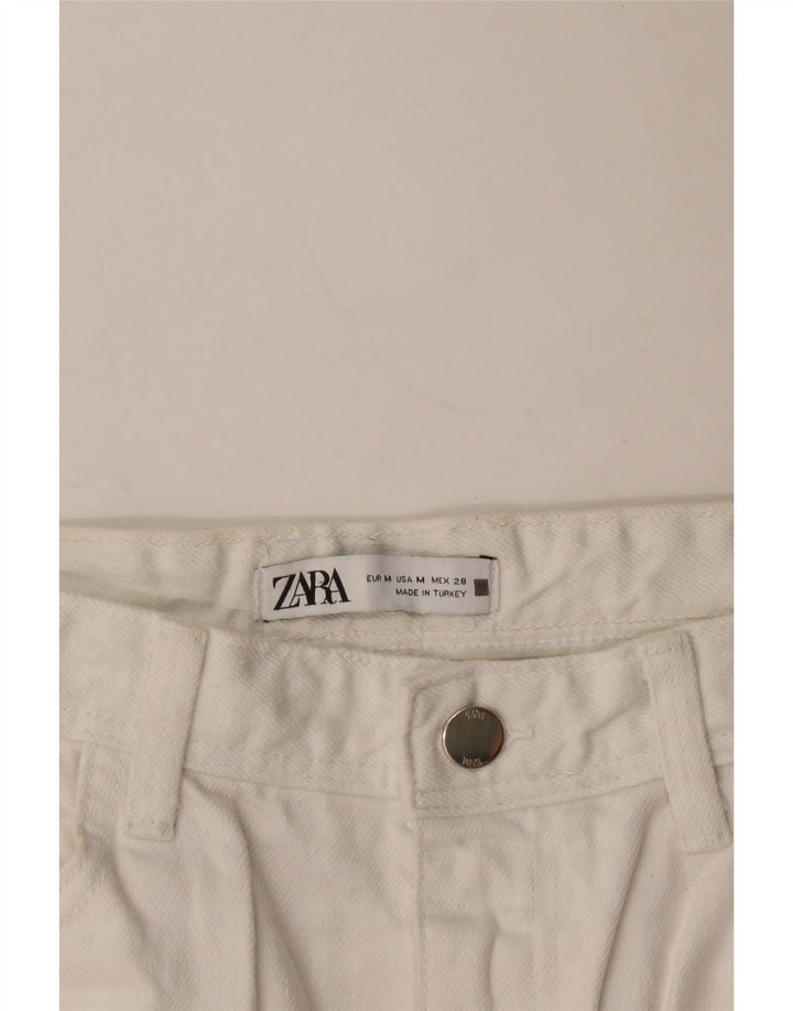 Spódnica damska Zara Maxi, jeansowa, średnia W30, biała