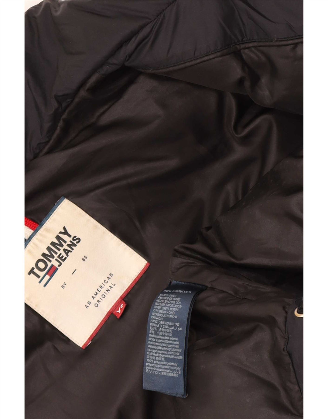 Męska ocieplana kurtka Tommy Hilfiger UK 34 XS Czarny poliamid