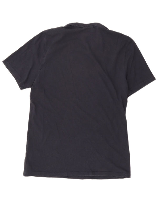 Męski T-shirt z grafiką Bear Malibu, duży, granatowy, bawełniany