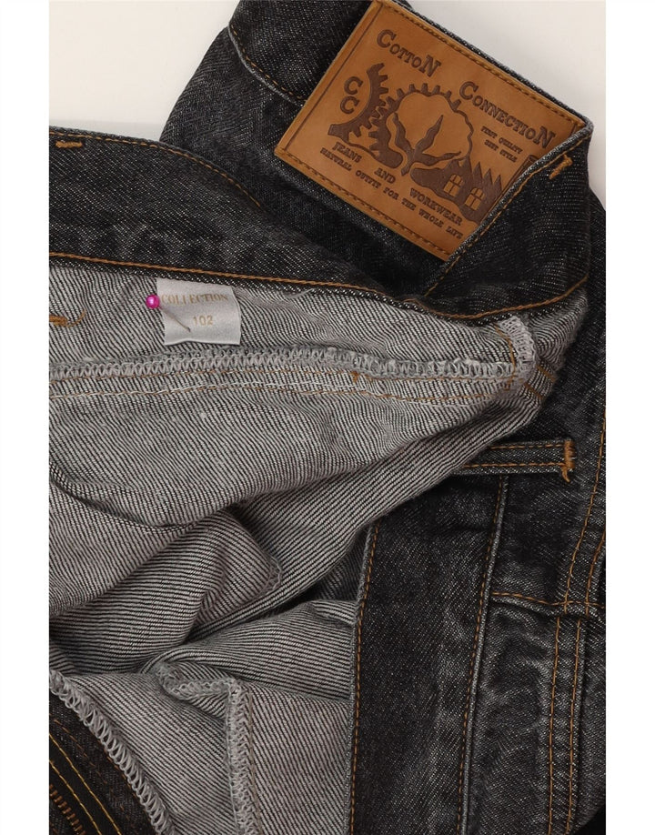 Męskie jeansy cargo w stylu vintage, zwężane W33 L34, szara bawełna