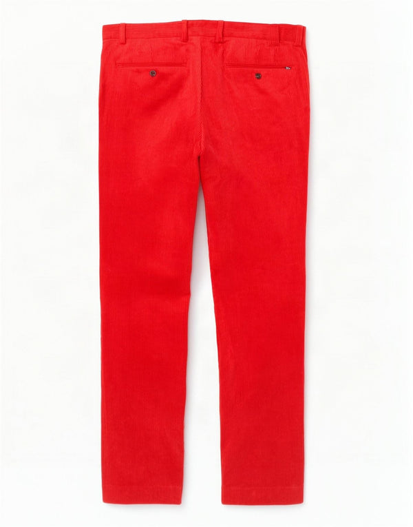 Męskie sztruksowe spodnie Polo Ralph Lauren Slim Fit W38 L32 Czerwona bawełna
