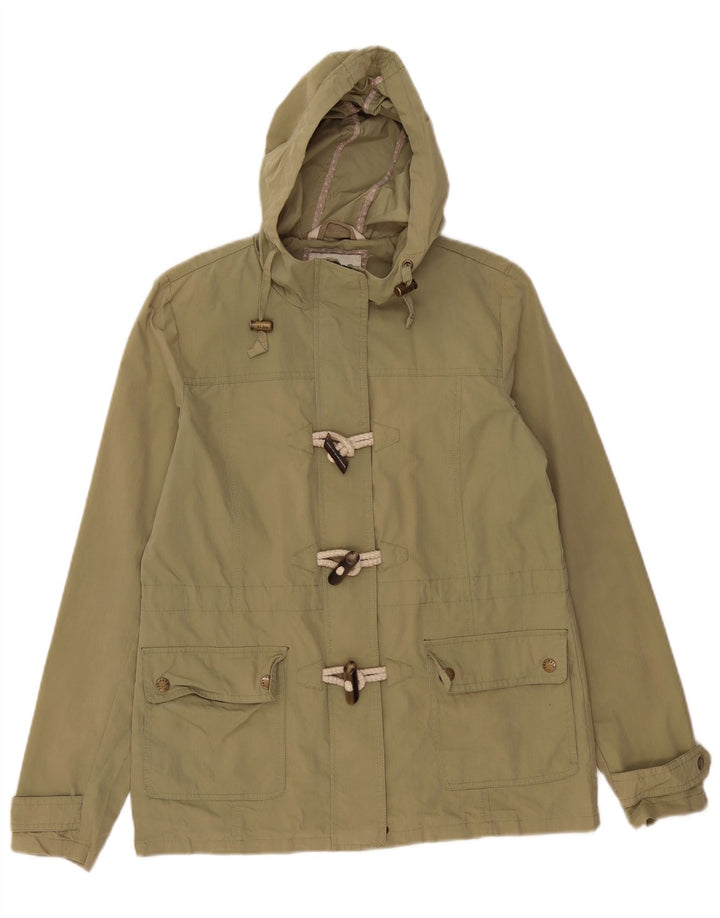 Kurtka damska Fat Face z kapturem, oversize, UK 10, mała, bawełniana w kolorze khaki