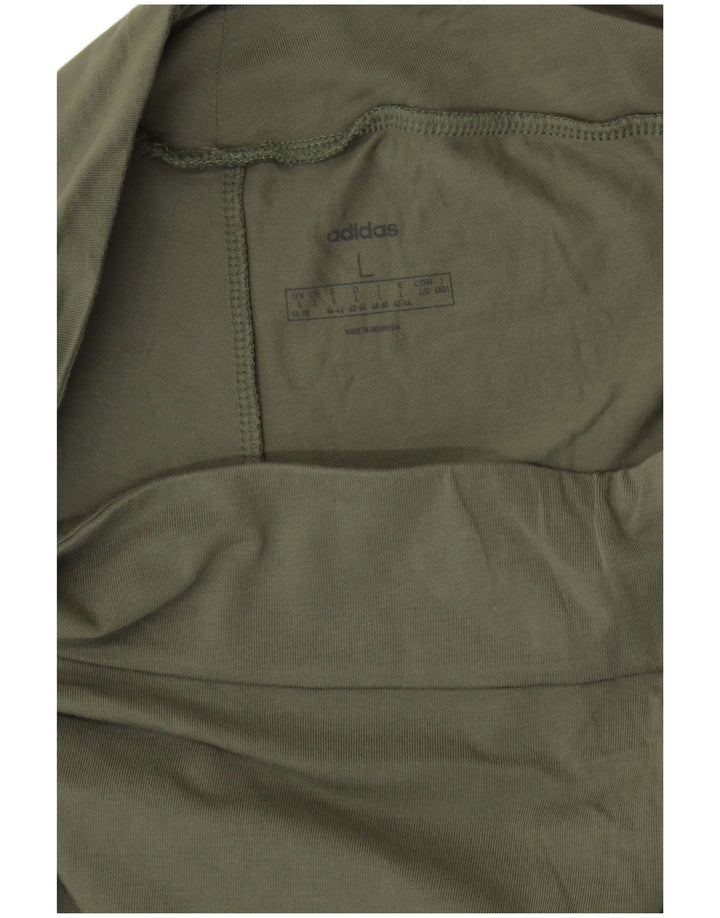 ADIDAS Womens Graphic Leggings UK 16/18 Large  Khaki