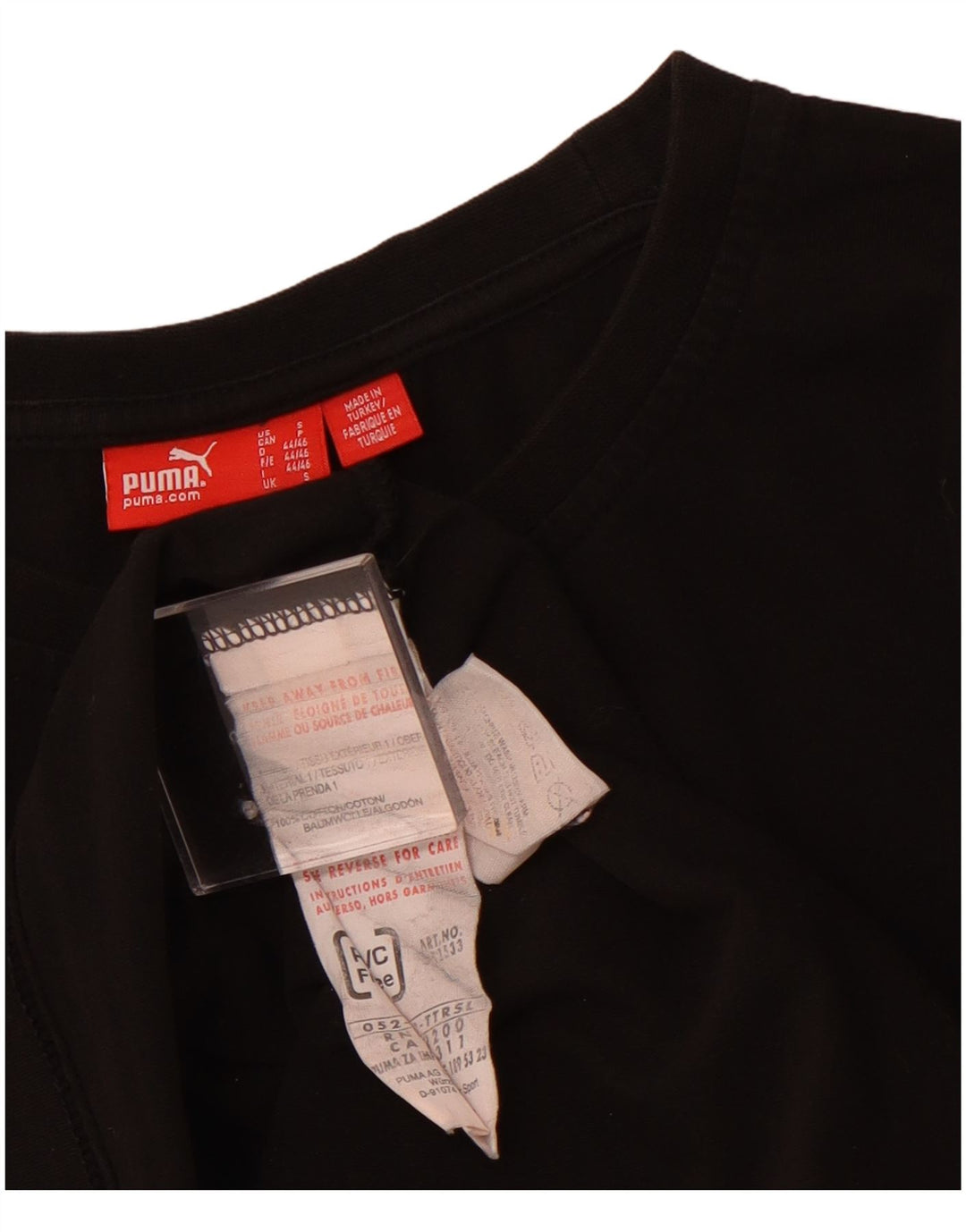 Damska koszulka z grafiką PUMA Top UK 10, mała, czarna bawełniana