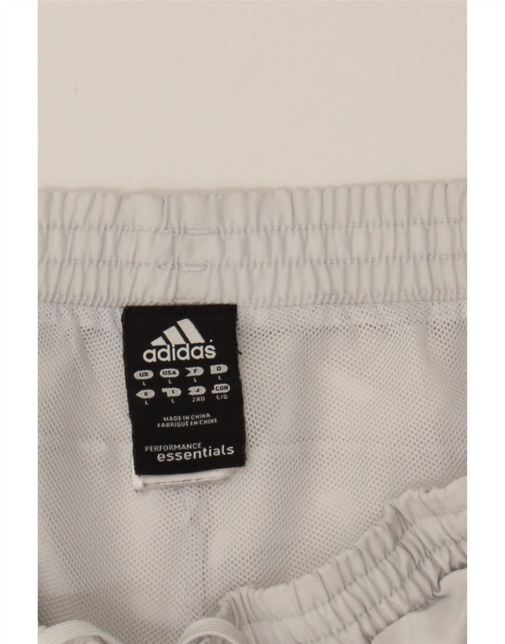 Męskie spodenki sportowe ADIDAS, duże, białe, poliestrowe