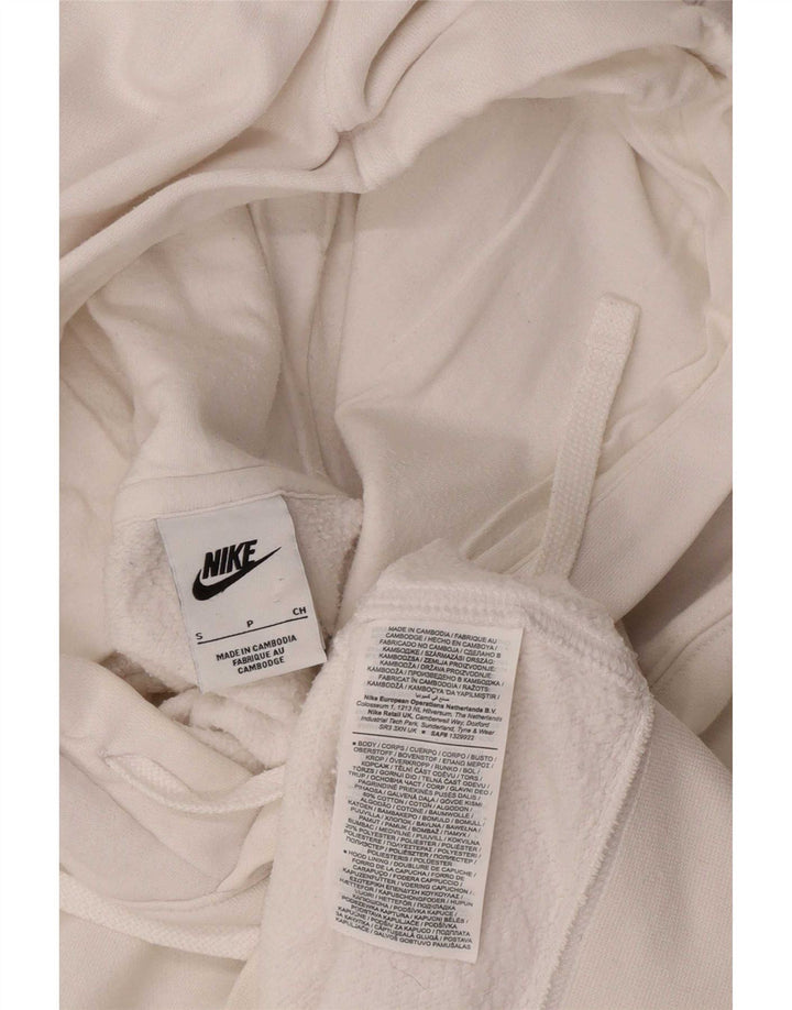 Męski sweter z kapturem Nike, mały, biały, bawełniany