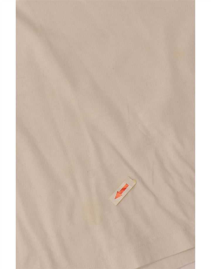 Męska koszulka polo Sergio Tacchini z grafiką, duża, biała, bawełniana w bloki kolorów