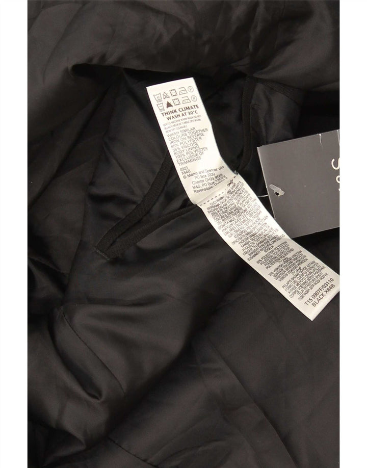 Marks & Spencer Męska marynarka zapinana na 2 guziki, rozmiar 44 XL, czarna, poliestrowa