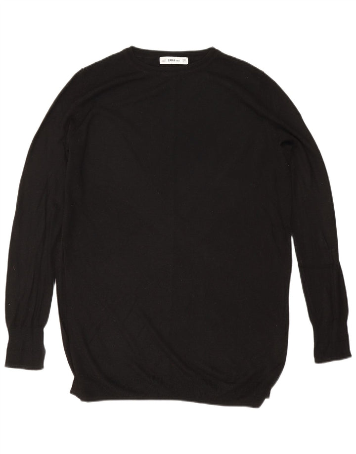 Damski sweter oversize z dekoltem w łódkę Zara UK 10 Small Black