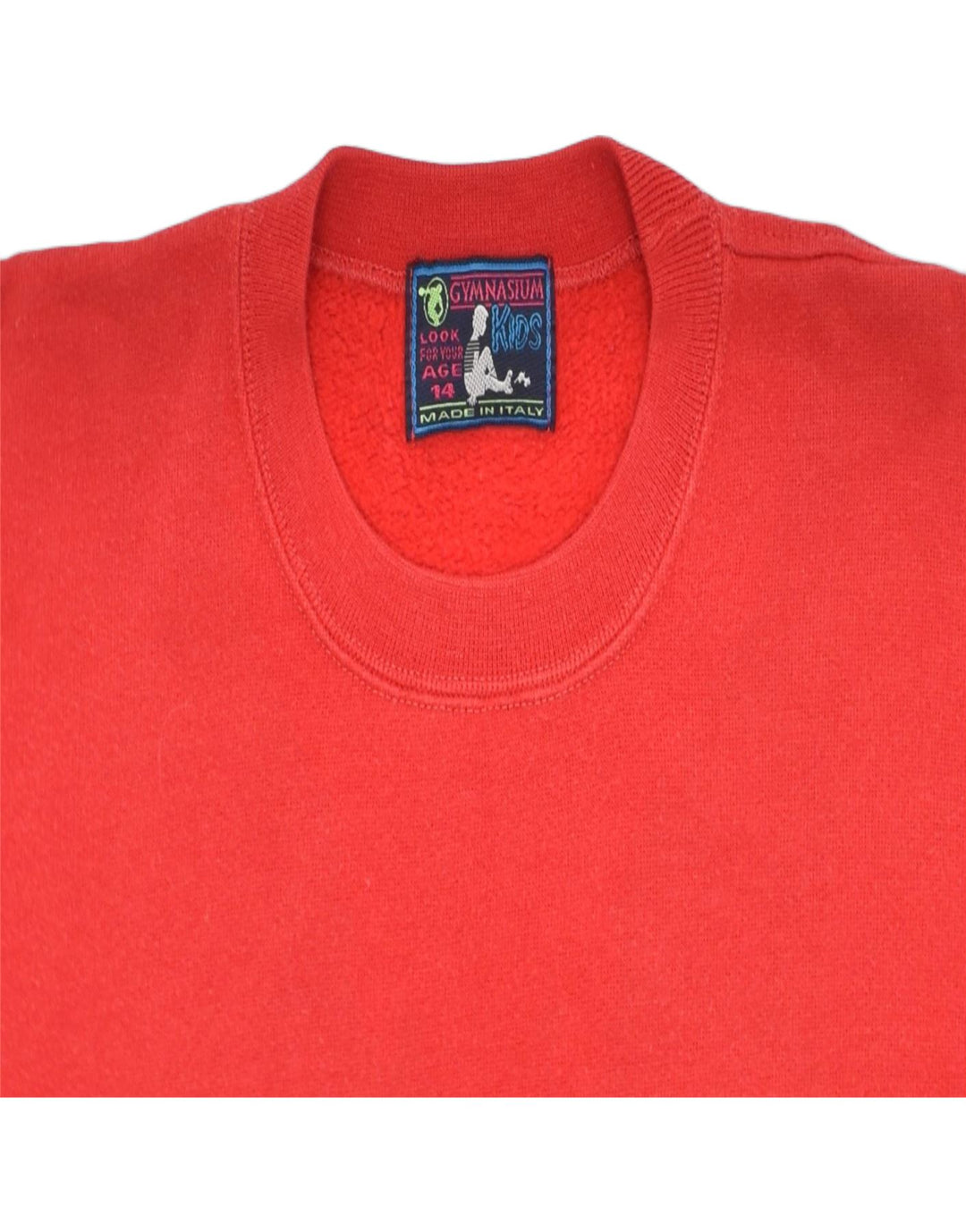 VINTAGE Girls Graphic Sweatshirt Jumper 13-14 Years Red Cotton | Vintage | Thrift | Second-Hand | Used Clothing | Messina Hembry 