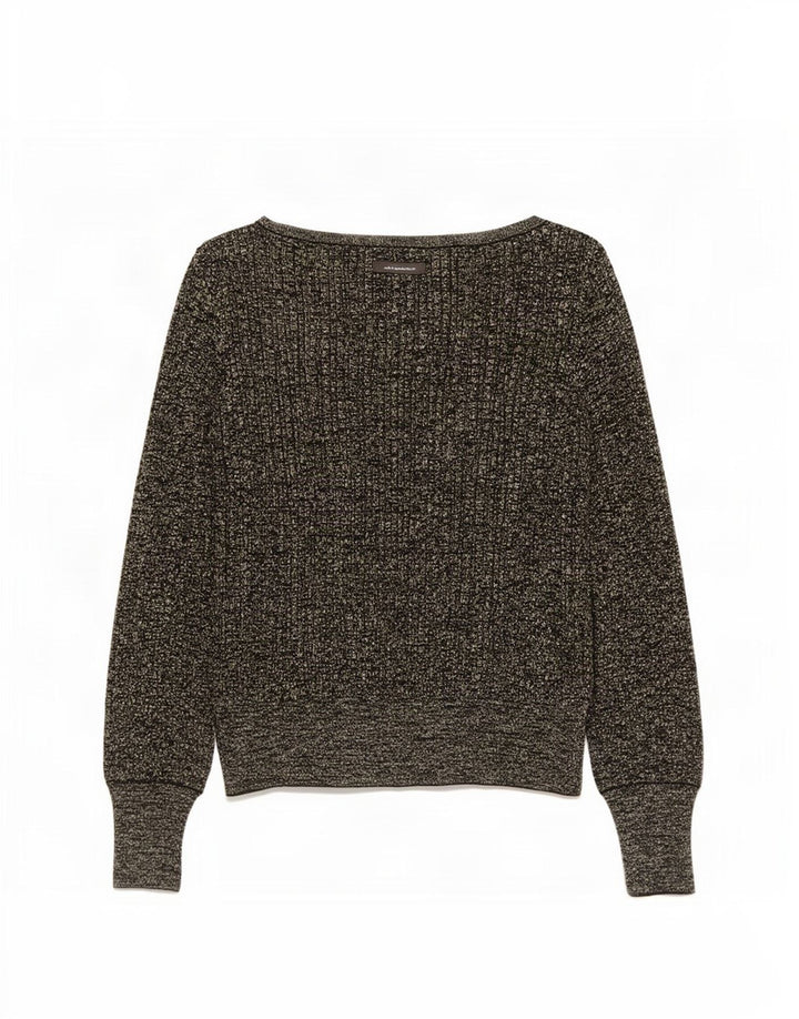 Marks & Spencer Damski sweter z dekoltem w łódkę UK 12 Średni czarny wiskoza
