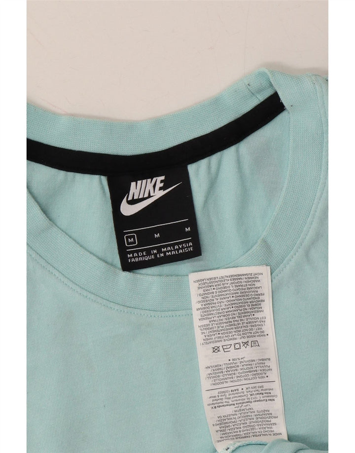 NIKE Mens Graphic T-Shirt Top Medium Blue Colourblock Cotton Vintage Nike and Second-Hand Nike from Messina Hembry 