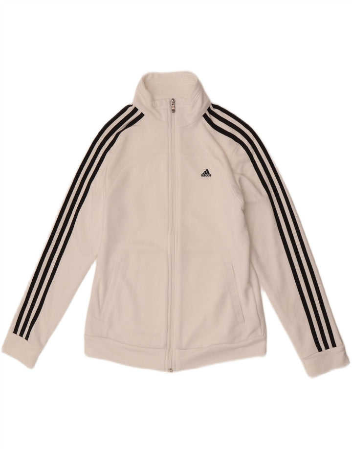 Kurtka Adidas Damska Climalite Dresowa Top UK 12/14 Średnia Biała
