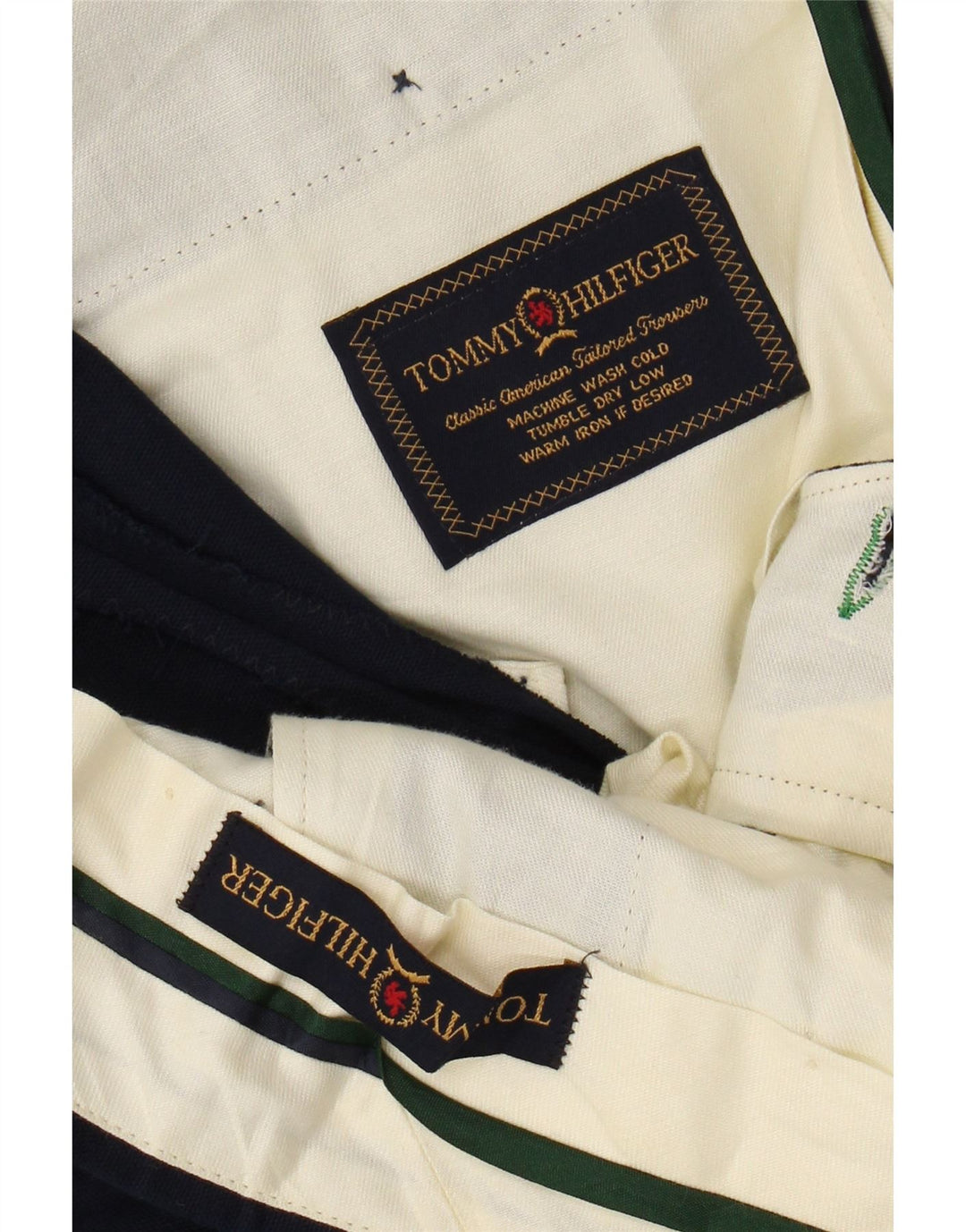 Męskie spodnie chino TOMMY HILFIGER Pegged W38 L29 granatowe