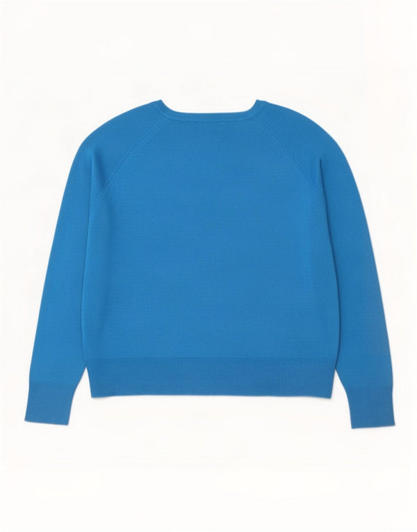 Sweter damski Zara z dekoltem w łódkę UK 16, duży, niebieski, wiskoza