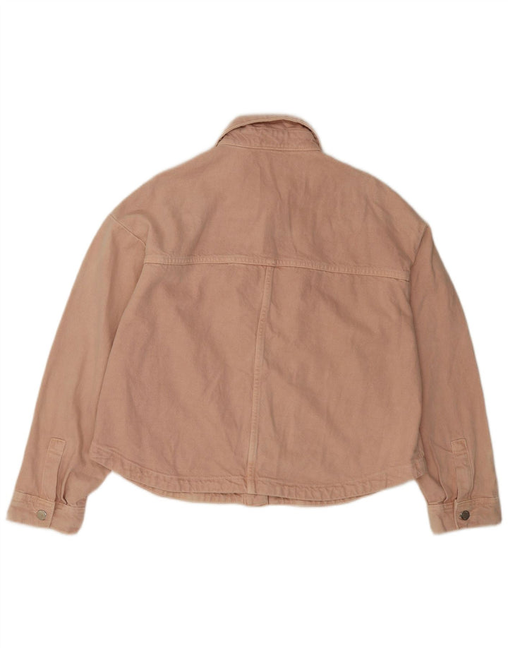 Damska kurtka jeansowa oversize Zara UK 14, średnio różowa, bawełniana