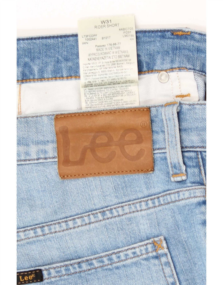 Męskie spodenki dżinsowe Lee Rider W31 Średnioniebieskie, bawełniane