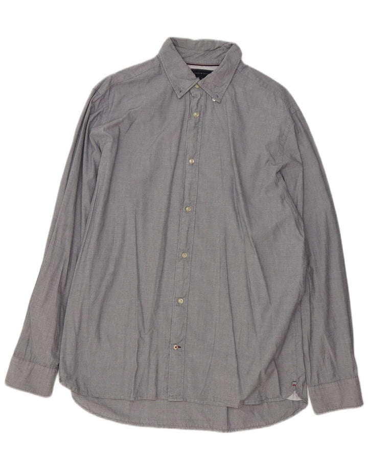 Męska koszula o regularnym kroju TOMMY HILFIGER XL, szara, bawełniana