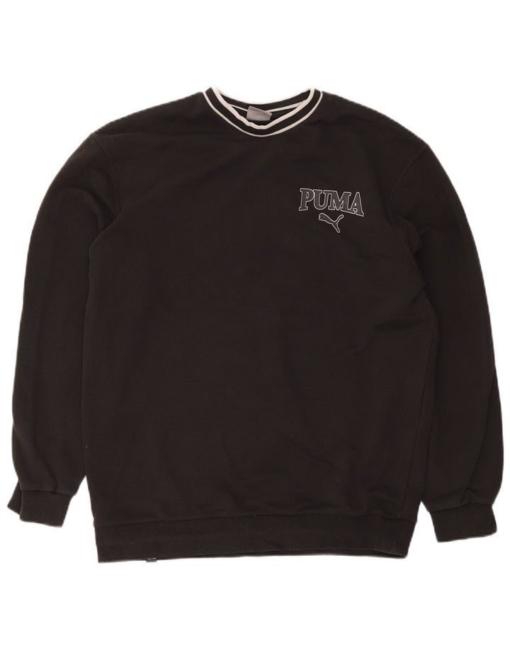 Męska bluza z grafiką Puma Jumper, średnia czarna sportowa