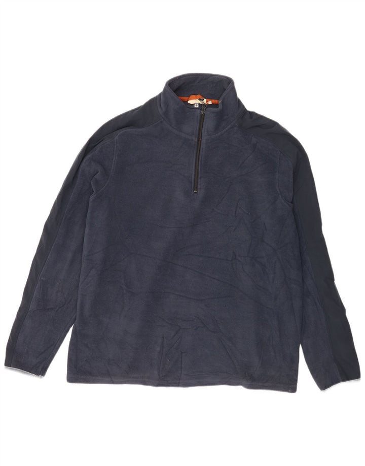 Męski sweter polarowy Mountain Warehouse z zamkiem błyskawicznym, 2XL, granatowy, poliester