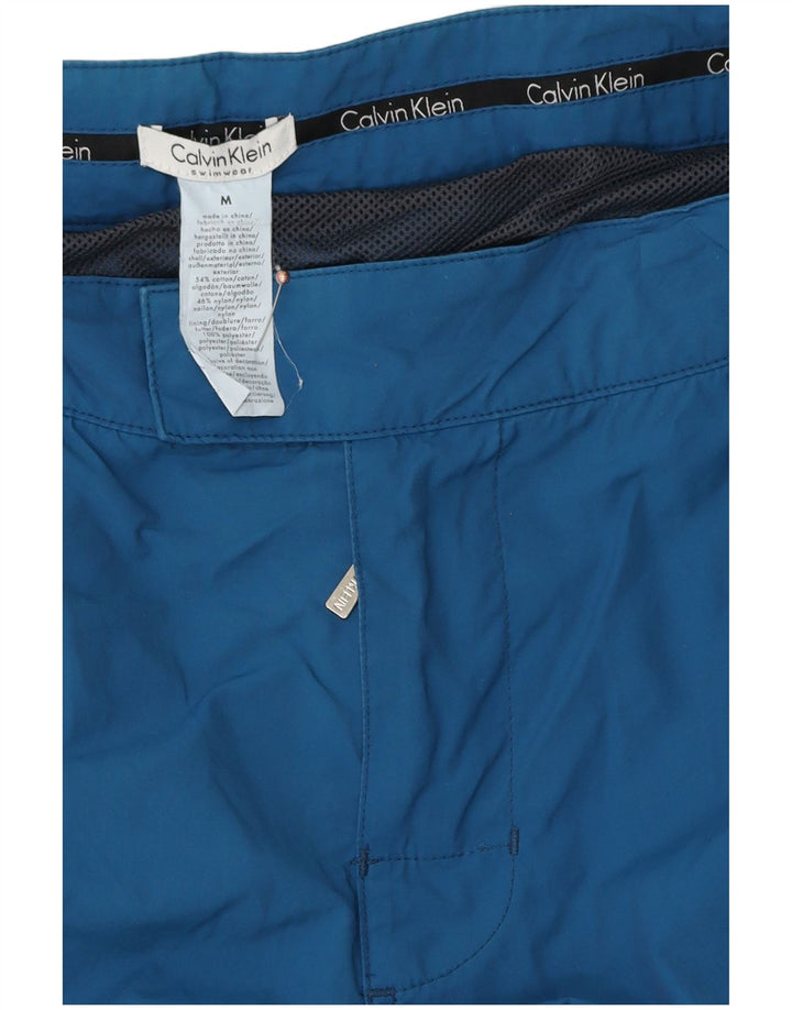 Męskie spodenki kąpielowe Calvin Klein, średnioniebieskie, bawełniane