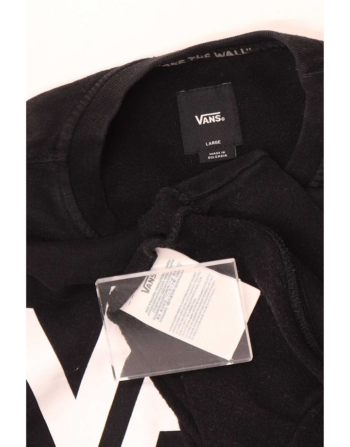 Męska bluza z grafiką Vans, duża, czarna, bawełniana