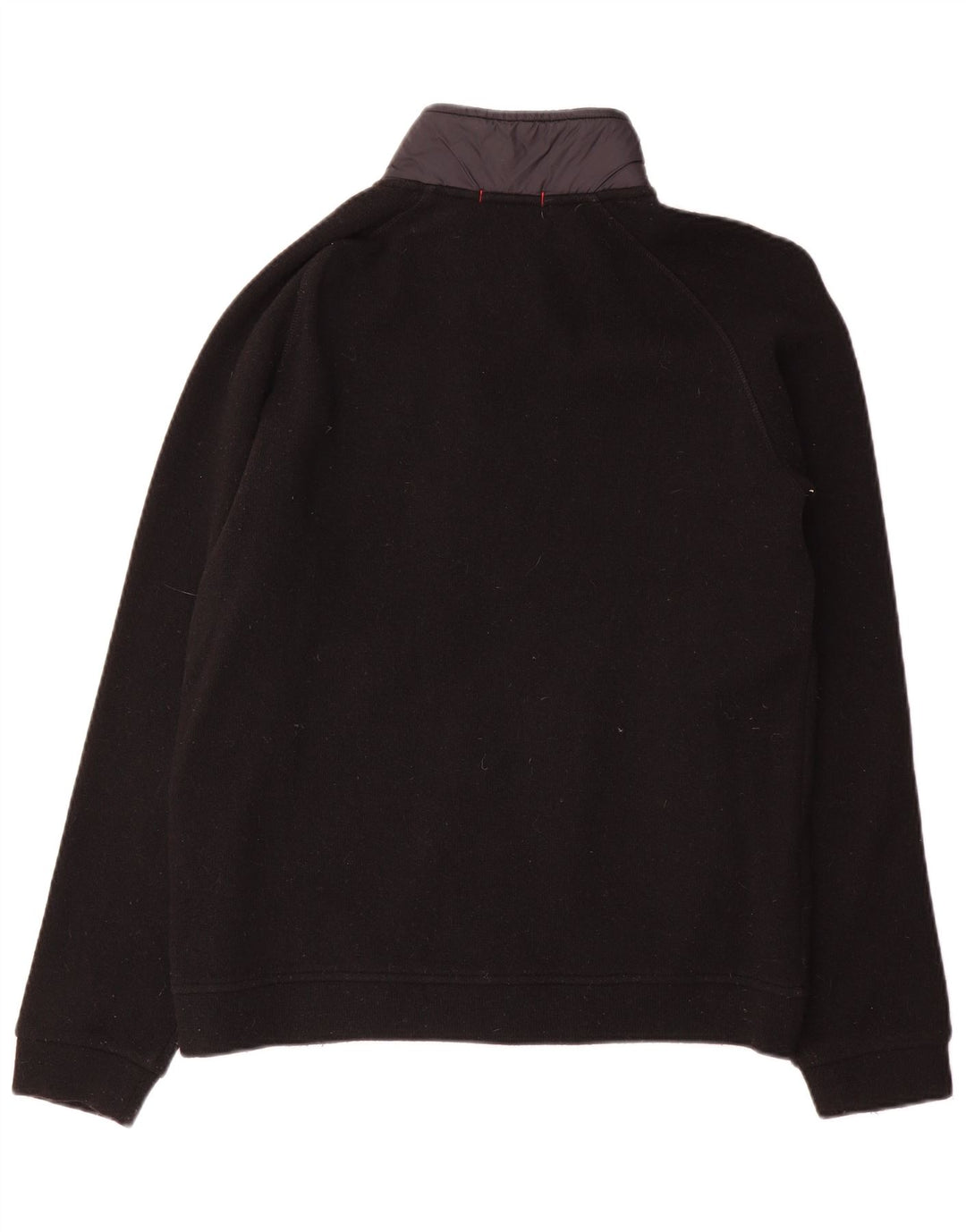 Woolrich Męski sweter kardigan, mała czarna wełna z blokami kolorów