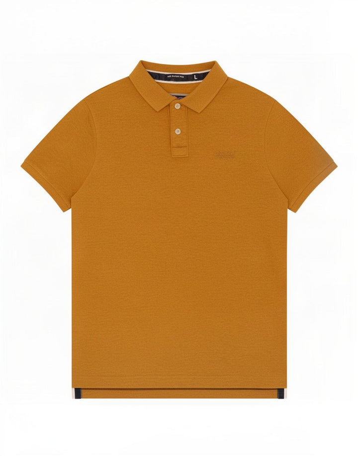 Męska koszulka polo Superdry, duża, żółta, bawełniana