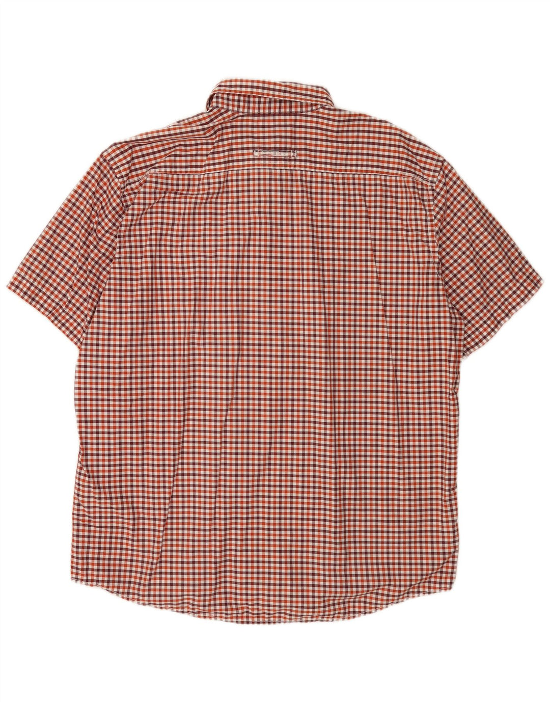 Camel Active Męska koszula z krótkim rękawem o regularnym kroju, 2XL, czerwona bawełniana kratka
