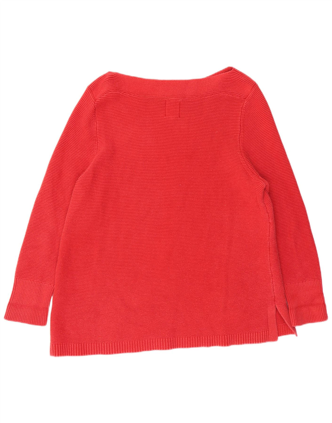 WHITE STUFF Damski sweter z dekoltem w łódkę UK 22 3XL Czerwona bawełna