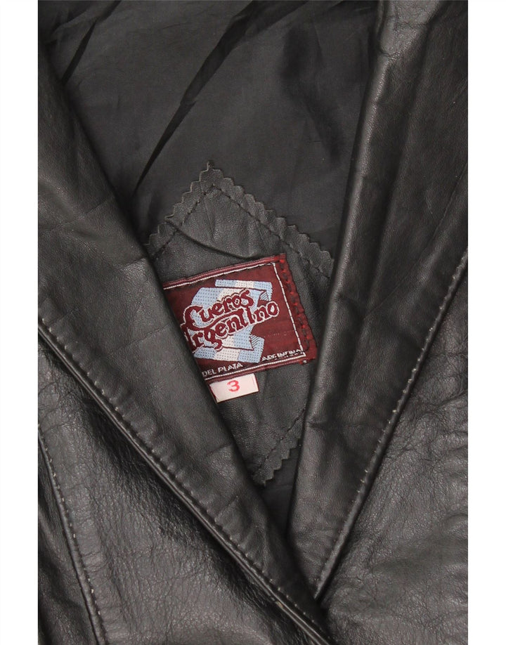 VINTAGE Womens Leather Jacket UK 20 2XL Black Leather Vintage Vintage and Second-Hand Vintage from Messina Hembry 
