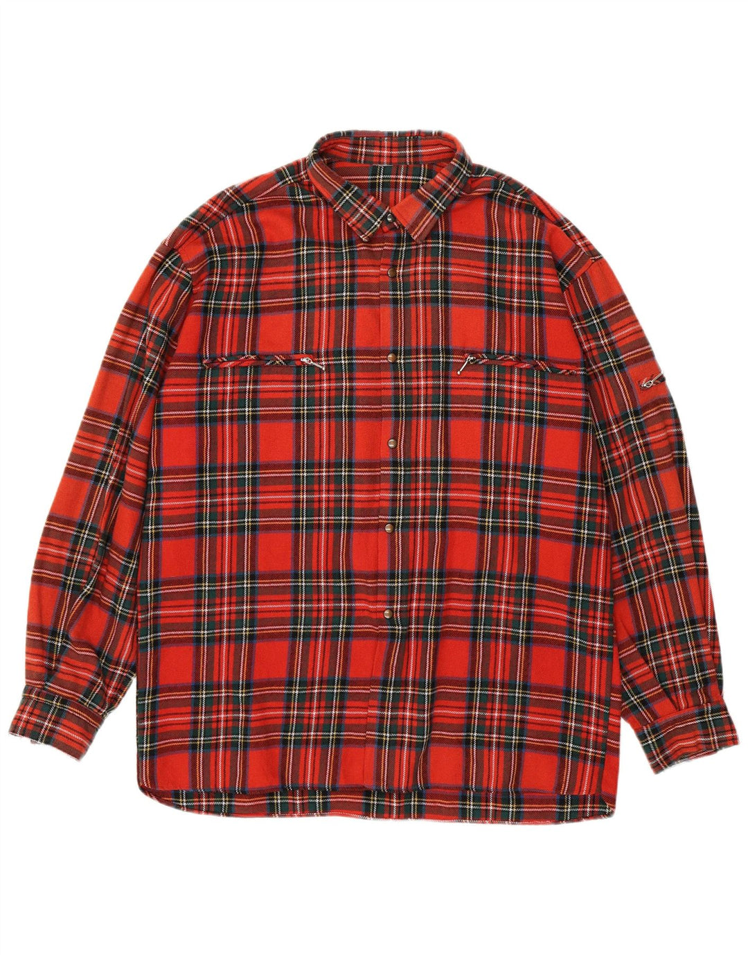 Vintage męska koszula flanelowa XL w czerwoną kratę
