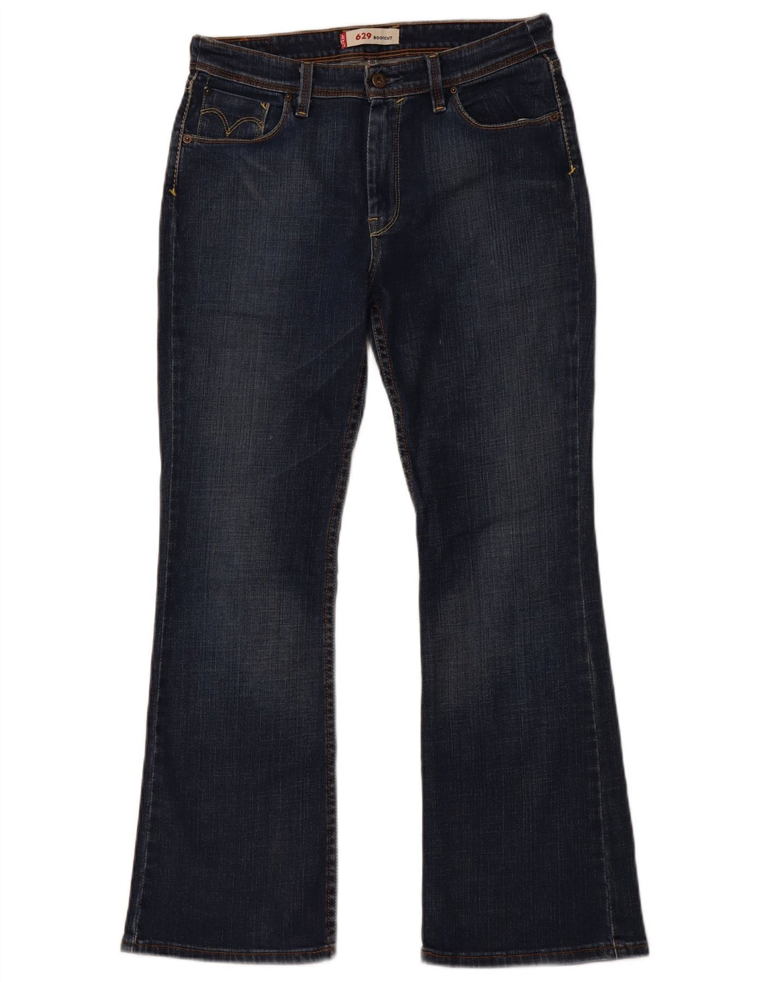 Damskie jeansy LEVI'S 629 Bootcut W31 L30 Granatowa bawełna