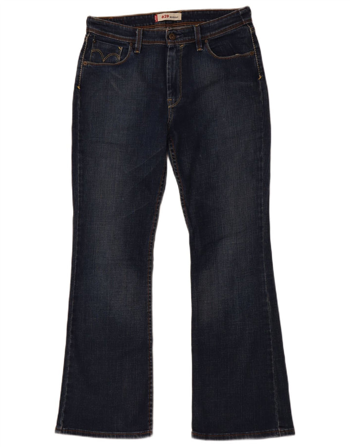 Damskie jeansy LEVI'S 629 Bootcut W31 L30 Granatowa bawełna